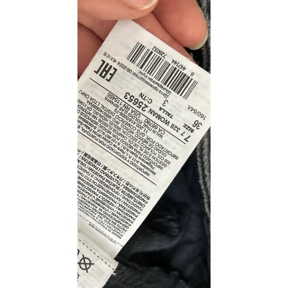 MNG Womens High-Waisted Black Washed Straight-Leg Denim Jeans Size 4 - Picture 8 of 14